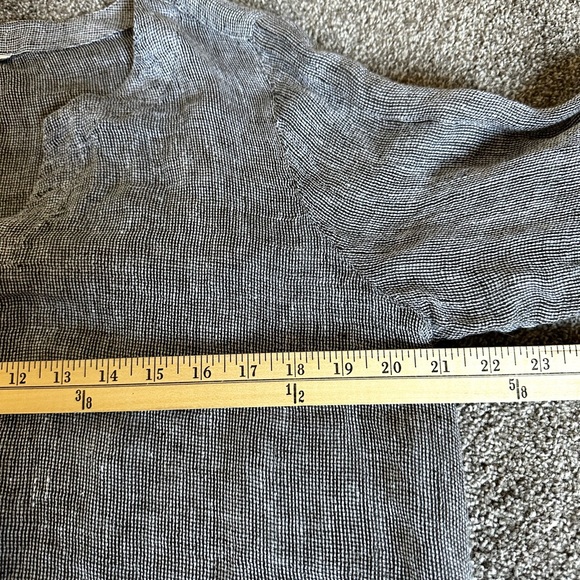 J. Jill Pure Jill Medium M Linen Boxy Tunic Top Open Weave Pull Over - Picture 7 of 9